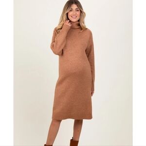 Pinkblush Camel Midi Sweater Dress